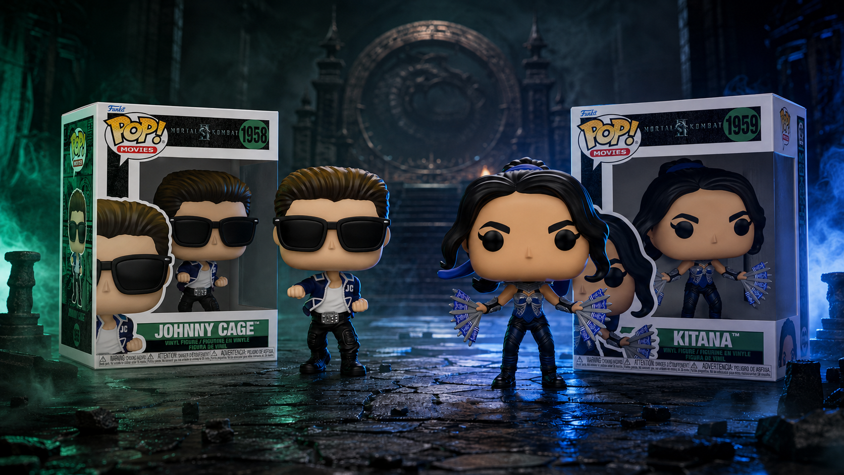 Funko Pop! Mortal Kombat II : Johnny Cage et Kitana entrent dans l’arène
