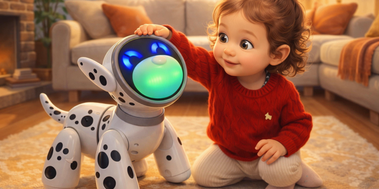 Le chien-robot Jiggo, compagnon des tout-petits