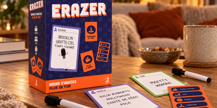 Erazer : le jeu d’ambiance qui efface vos indices et complique vos soirées